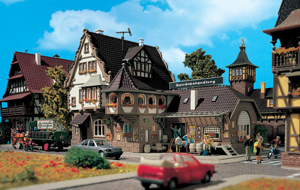 Vollmer 43697 - Getränkehandlung 205x130x140 mm Fachwerk