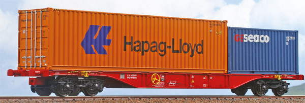 ACME 40413 - ÖBB Containertragwagen Sgnss60 der Rail Cargo Austria Ep. 5-6, 2x Container "Hapag Lloy