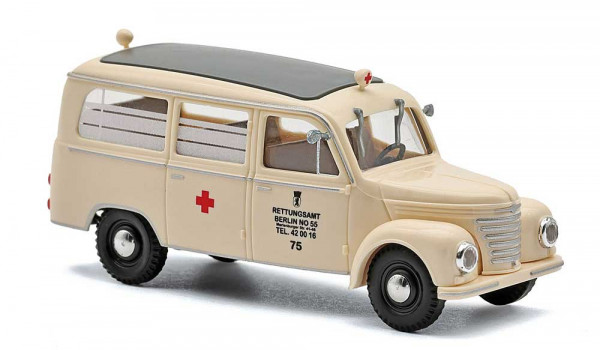 Busch 51266 - Framo V901/2 Bus, Krankenwagen Rettungsamt Berlin