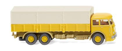 Wiking 047904 - Büssing 12.006Pritschen -Lkw senfgelb Bj.1951-54