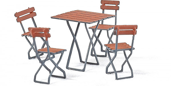 Weinert 32102 - Gaststätten kl.Tisch + 4Stühle