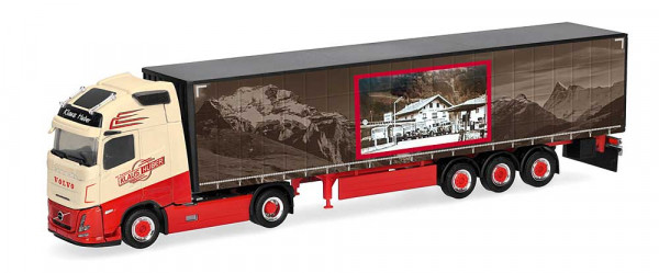 Herpa 322348 - Volvo FH Aero GL XL Gardinenplanen-Sattelzug "Klaus Huber" (A)