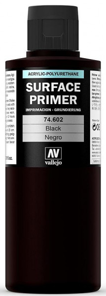 Vallejo 774602 - Primer (Grundierung) Schwarz, 200 ml