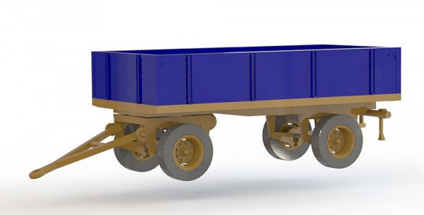 VK 06042 - Pritschenwagen blau-orange, Fertigmodell