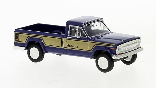 Brekina 19812 - Jeep Gladiator B Honcho dunkelblau, gold, 1968,