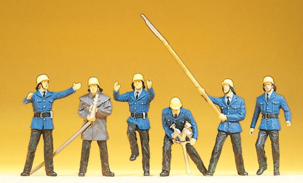 Preiser 14203 - Feuerwehrmänner 6 teilig