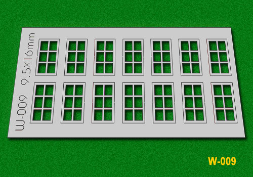 Proses PW-009 - Sprossenfenster 9. 5 x 16mm, 6 - Scheiben H0/00 14 Stück
