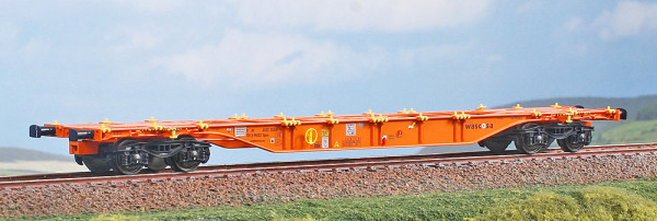 XT-Train XT-2361020 - DB AG Containertragwagen Sgns der Wascosa, orange Ep.6, ohne Ladung