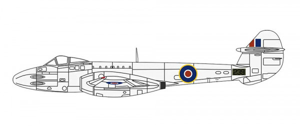 Herpa 81AC138 - Gloster Meteor F3 - 616 Squadron, RAF Melsbroek