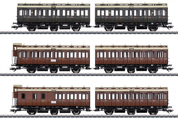 Märklin 42047 - KPEV Set 6-teilig Abteilwagen Ep. 1, incl. Innenbeleuchtung