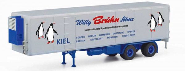 Herpa 87MBS026475 - Kühlkofferauflieger "Willy Bruhn Söhne"