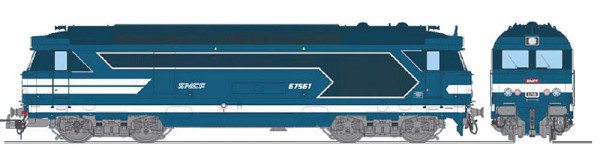 REE MB-249 - SNCF Diesellok Reihe BB67400 blau, Spaghetti-Logo, Gitter, Ep.5, "Marseille"