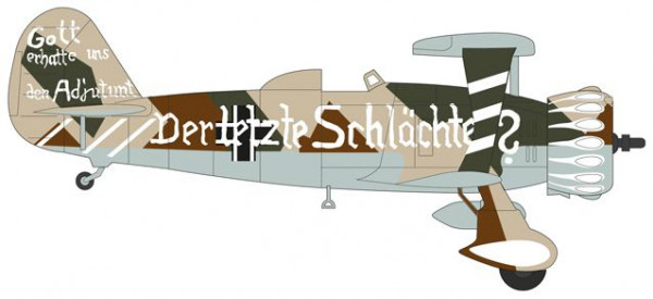 Herpa 81AC083S - Henschel 123A, Lt. Hamann, 3./Schlachtfliegergruppe 50 (ohne Hakenkreuz)