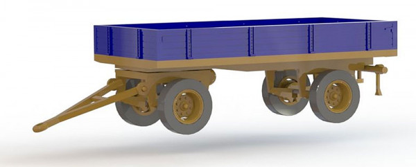 VK 06142 - Pritschenwagen (niedrig) blau-orange, Fertigmodell