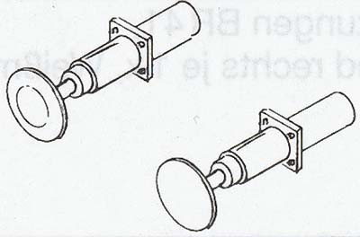 Weinert 8606 - Stangenpuffer,re.Flansch 4,3mm