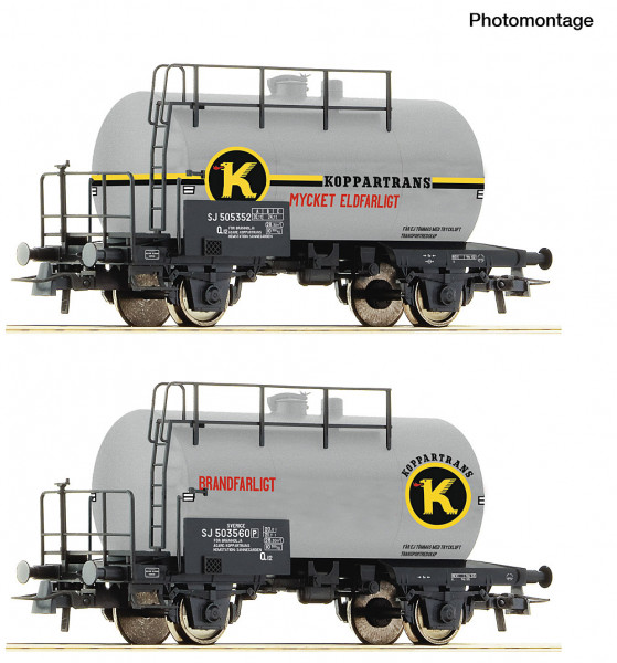 Roco 6600302 - SJ 2er Set Kesselwagen Koppartrans 34