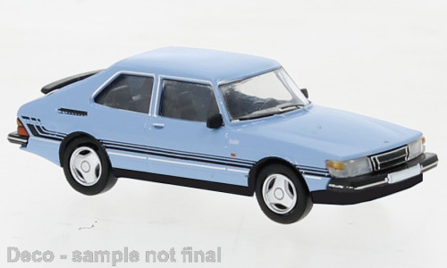 PCX870650 - Saab 900 Turbo hellblau, Dekor, 1986,