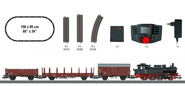 Märklin 29074 - Märklin start up Digital-Startpackung "Güterzug Epoche III" mit Dampflok BR 74 + 3 G