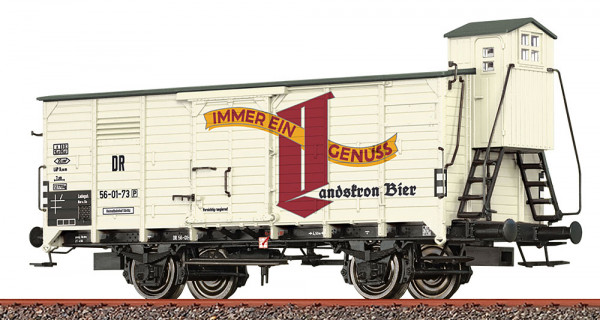 Brawa 50970 - DR gedeckter Güterwagen G10 mit Bremserhaus Ep.3, "Landskron Brauerei"