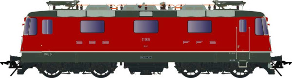 Lenz 40344-04 - SBB Elektrolok Re 4/4 II 11169, Ep.4, rot,eckige
