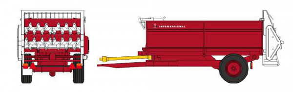 REE CB-188 - Anhänger HI3551 (5,5 t) als Miststreuer