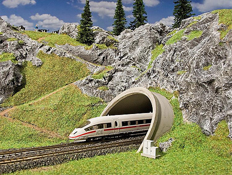 Faller 120562 - ICE-/ Straßen-Tunnelportal patiniertes Modell