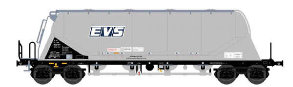 NME 203631 - SNCF EVS Zementsilowagen Uacns "EVS", altes Logo, silber Ep.6