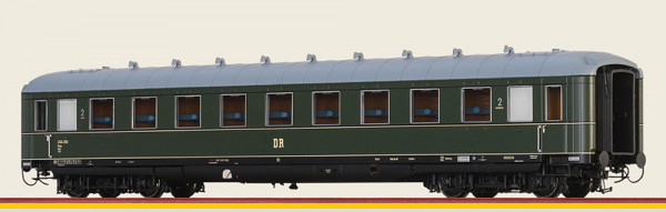 Brawa 51078 - DR Schürzenwagen 2.Klasse B4üpe Ep.3, Wechselstrom, LED Innenbeleuchtung