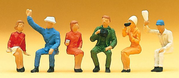 Preiser 14025 - sitzende Zuschauer 6 teilig