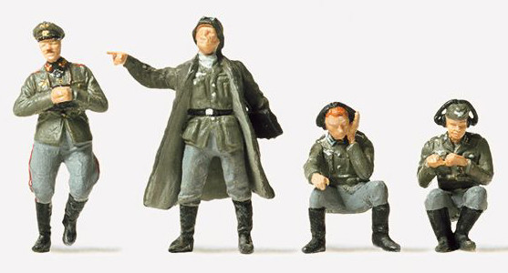 Preiser 16536 - General, Funker, Melder passend u.a. zu SdKfz 251/3 Deutsches Reich 1939-45 4 unbema