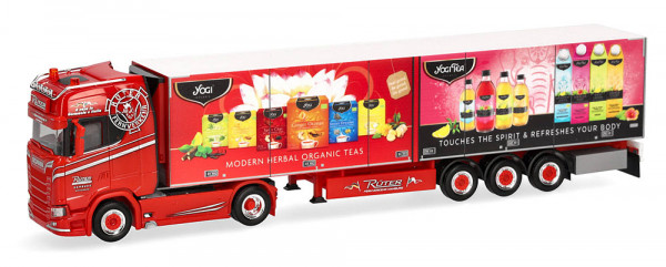Herpa 943895 - Scania CS 20 Hochdach Kühlkoffer-Sattelzug "Rüter/Yogi"