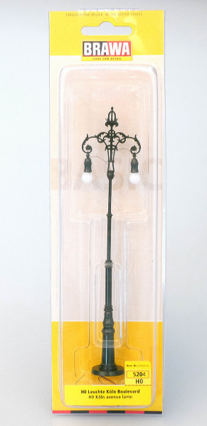 Brawa 5204 - Leuchte Boulevard 2-fach Höhe 155 mm Ersatzbirne 3252