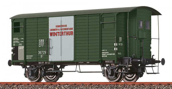 Brawa 50990 - SBB gedeckter Güterwagen K2 Ep.2, "SLM Winterthur"