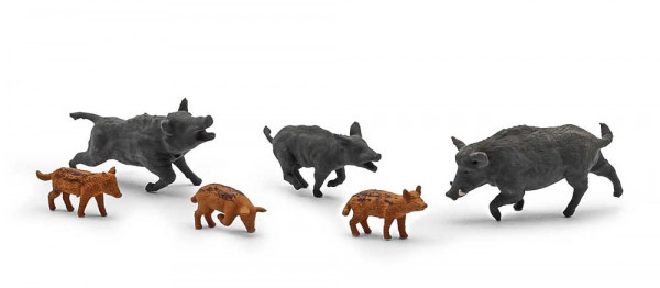 Busch 1127 - 6 Wildschweine H0
