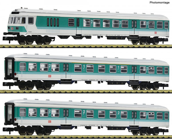 Fleischmann 6260090 - DB 3er Set n-Wagen DB-AG mit Steuerwagen E5
