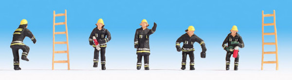 Noch 36021 - Feuerwehr (schwarze Schutzanzüge)