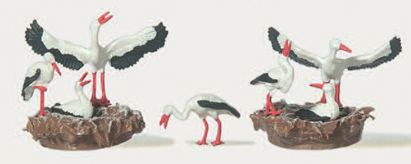 Merten 210764 - Störche mit Nest auf Wagenrad