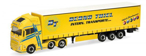 Herpa 319591 - Volvo FH GL XL 2020 6x2 Gardinenplanen-Sattelzug "Bernd Thiel Transporte"