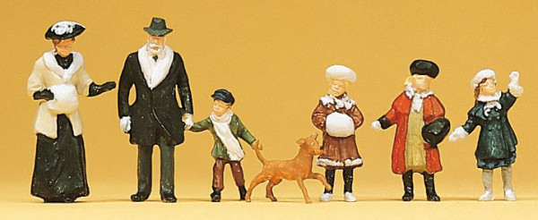 Preiser 12184 - Winterliche Passanten um 1900 7 teilig