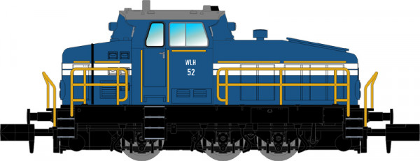 NME 123402 - Rangierdiesllok DHG 500 C "WLH", blau, DCC