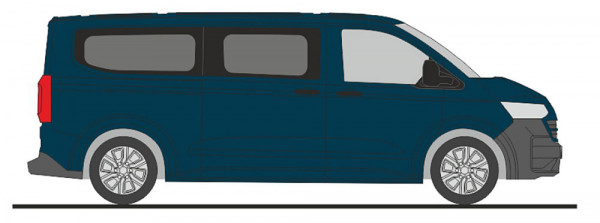 Rietze 11732 - Volkswagen e-Transporter T7 Bus LR FD dark indigo blue