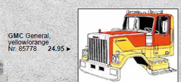 Brekina 85778 - GMC General orange, gelb, 1980,