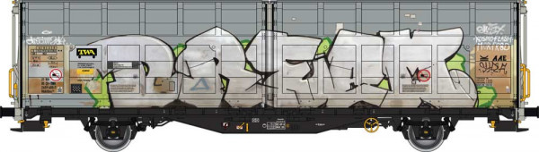 Albert Modell 245065 - SBB Schiebewandwagen Hbbillns Ep.6, TWA, mit Graffiti