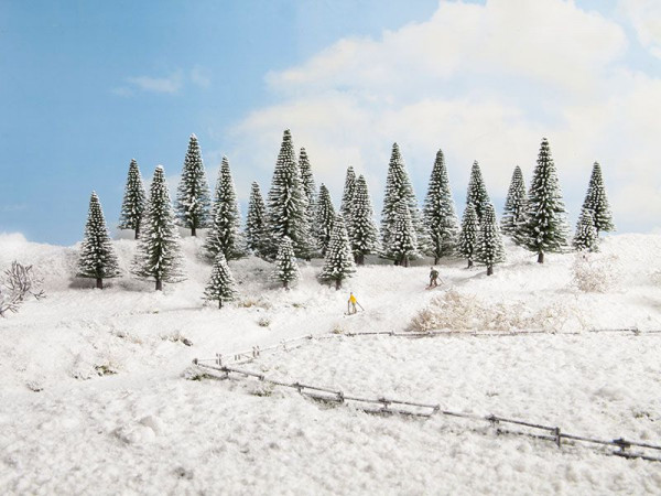 Noch 32828 - Schneetannen, 25 Stück, 3,5 - 9 cm