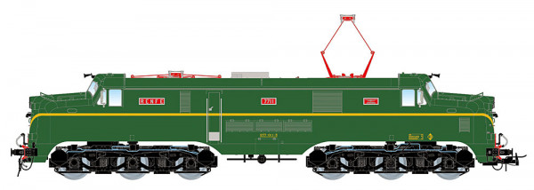 Electrotren HE2039 - RENFE, sechsachs. Elektrolokomotive 277-011, hellgrün-gelbe Farbgebung mit ande