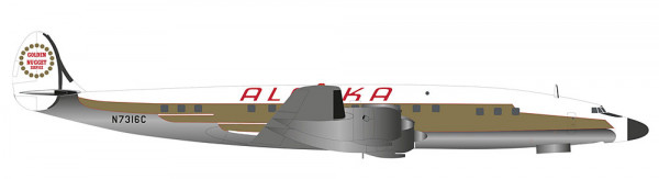 Herpa 573023 - Alaska Airlines Lockheed L-1649A Starliner