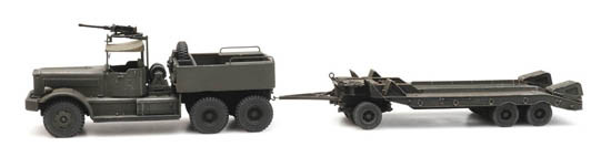 Artitec 6870282 - NL M19 Diamond T mit Anhänger Fertigmodell aus Resin, lackiert