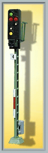 Viessmann 4413 - Licht-Ausfahrsignal Höhe: 44 mm mit 6 LEDs Hp0 Hp0/Sh1 Hp1 Hp2