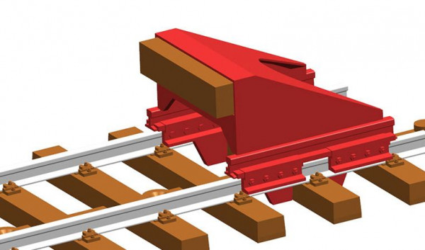 Bemo 9190002 - Prellbock 0m rot Messing