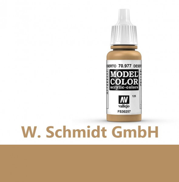 Vallejo 770977 - Model Color Farbe Ockergelb Dunkle, Matt, 17 ml